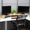 Mind Reader Dual Monitor Stand, Laptop Riser, Desktop Organizer, Office, MDF, Brown